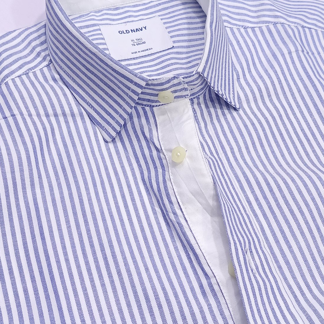 Sky blue & white bengal stripe