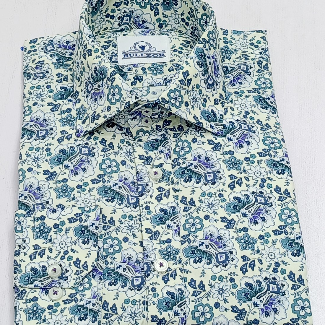 Lemon Green floral shirt