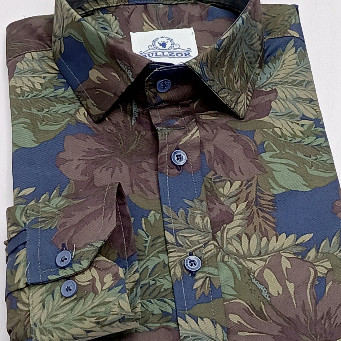 Blue & Brown floral Shirt