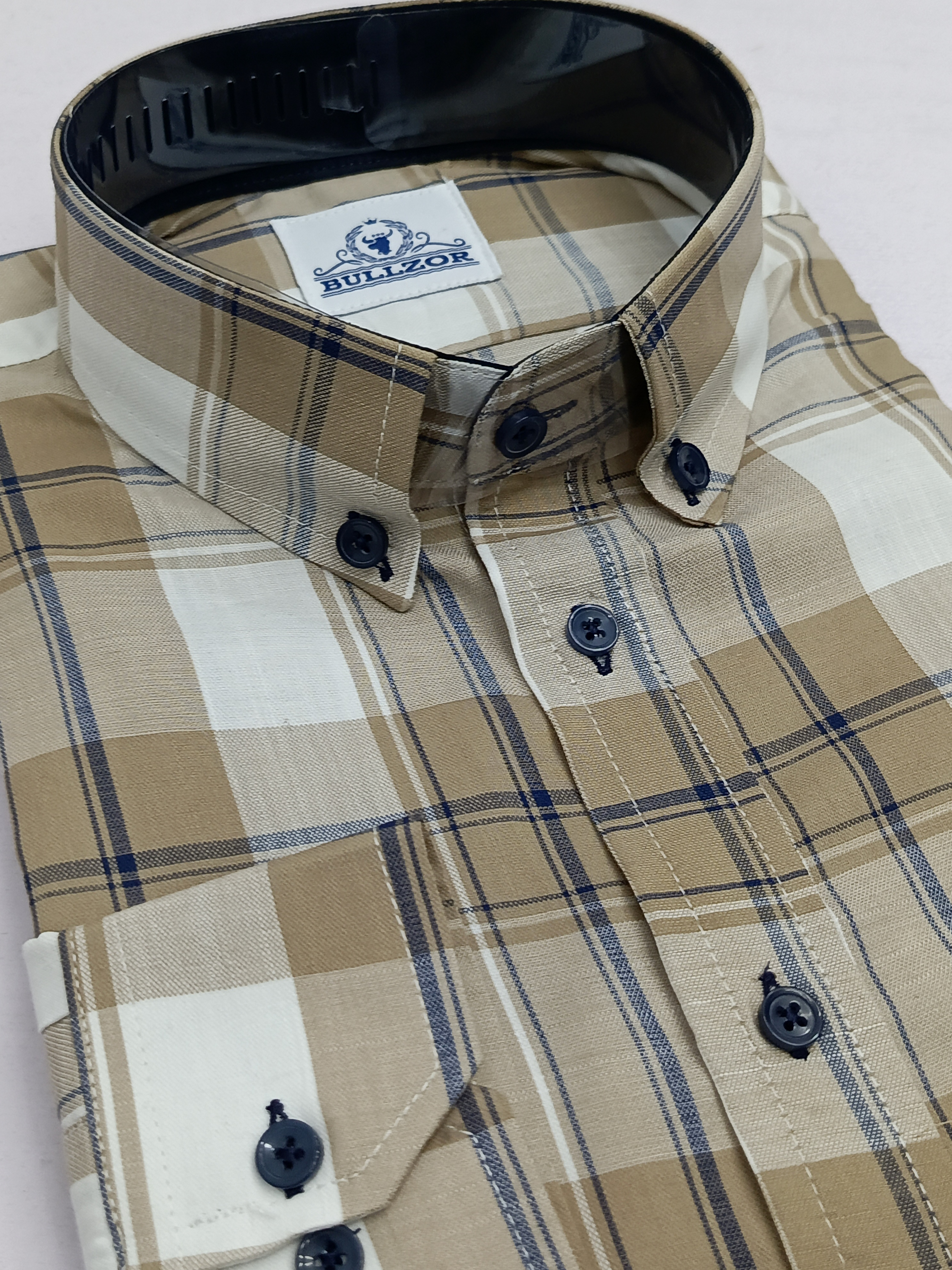 Brown & White Bold Check image 1