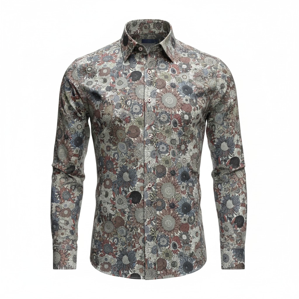 Brown flower shirts image 1