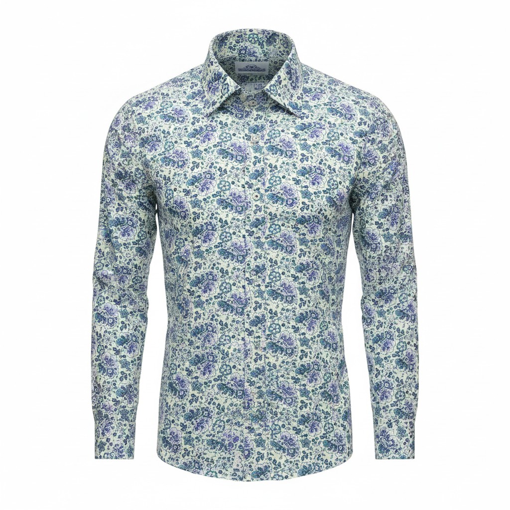 Lemon Green floral shirt image 1