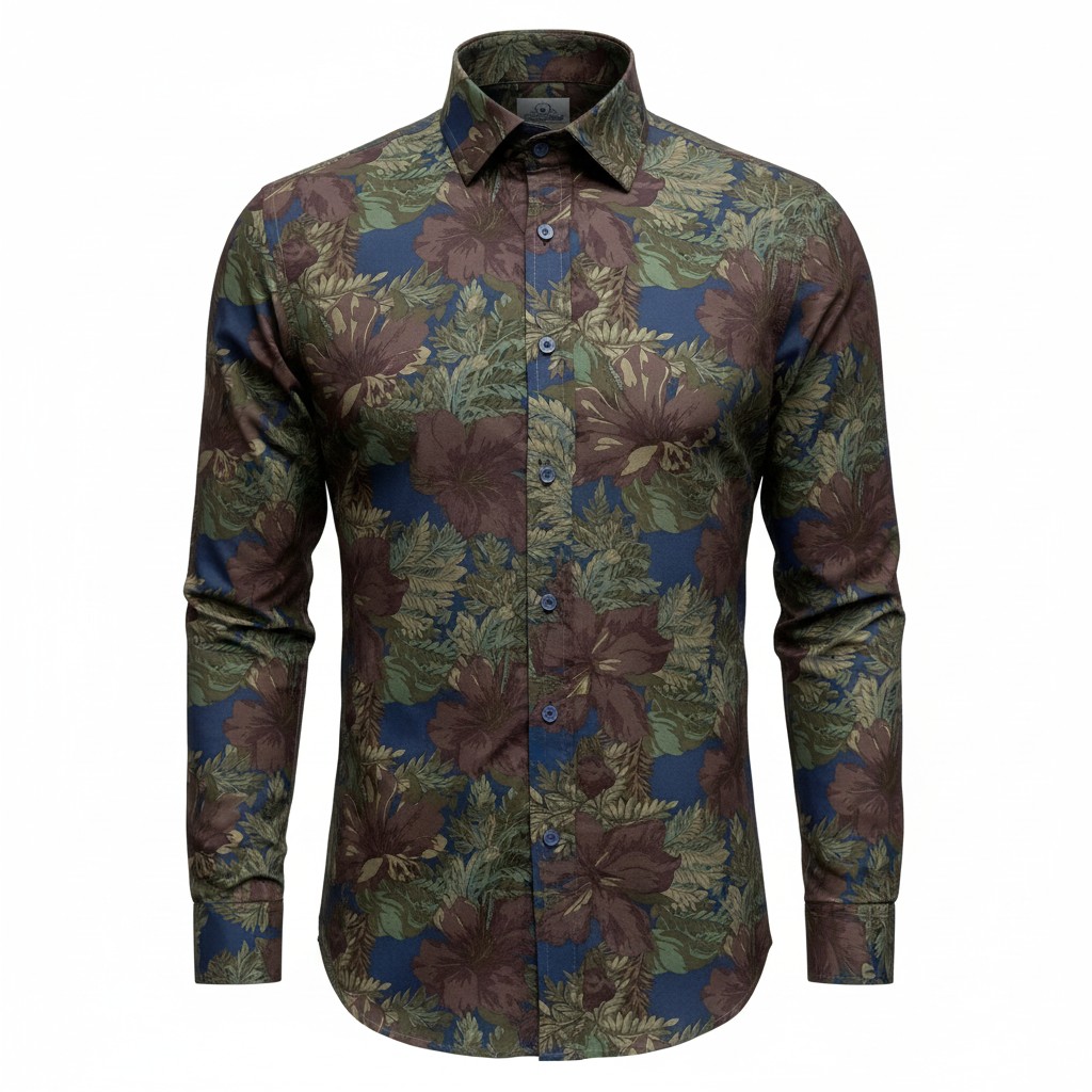 Blue & Brown floral Shirt image 1
