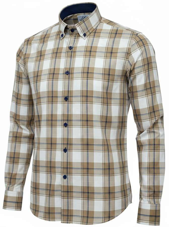 Brown & White Bold Check image 2